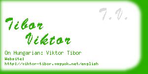 tibor viktor business card